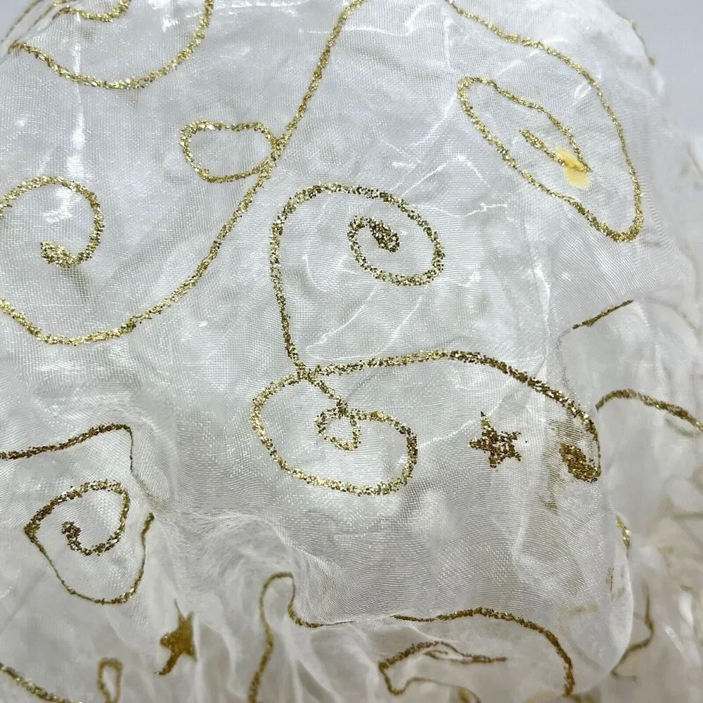 Shower Cap Vintage Mad Cap Bathing Cap Style Gold Detail Glitter Attached Flower